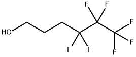 1H,1H,2H,2H,3H,3H-ヘプタフルオロヘキサン-1-オール 化学構造式