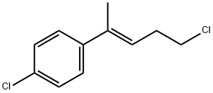 1-クロロ-4-[(E)-4-クロロ-1-メチル-1-ブテニル]ベンゼン 化学構造式