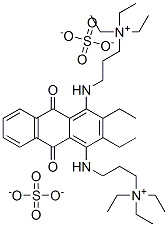 diethyl 3,3'-[(9,10-dihydro-9,10-dioxoanthracene-1,4-diyl)diimino]bis[triethylpropylammonium] disulphate Struktur