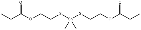 ビスプロピオン酸(ジメチルスタンニレン)ビス(チオ-2,1-エタンジイル) 化学構造式