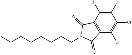 4,5,6,7-テトラクロロ-2-オクチル-1H-イソインドール-1,3(2H)-ジオン 化学構造式