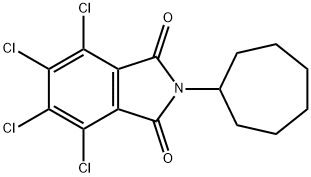 2-シクロヘプチル-4,5,6,7-テトラクロロ-イソインドリン-1,3-ジオン 化学構造式