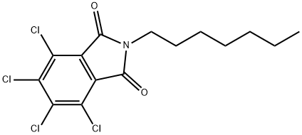 3,4,5,6-tetrachloro-N-heptylphthalimide Struktur