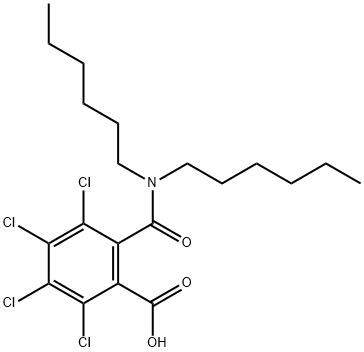 2,3,4,5-tetrachloro-6-[(dihexylamino)carbonyl]benzoic acid 结构式