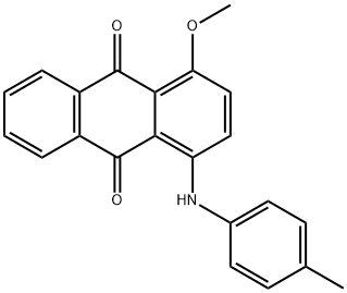 1-メトキシ-4-[(4-メチルフェニル)アミノ]-9,10-アントラセンジオン 化学構造式