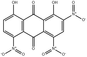 1,8-ジヒドロキシ-2,4,5-トリニトロ-9,10-アントラセンジオン 化学構造式