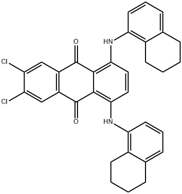 6,7-dichloro-1,4-bis[(5,6,7,8-tetrahydro-1-naphthyl)amino]anthraquinone Struktur