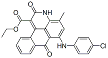 ethyl 6-[(4-chlorophenyl)amino]-2,7-dihydro-4-methyl-2,7-dioxo-3H-dibenz[f,ij]isoquinoline-1-carboxylate 结构式