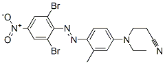 3-[[4-[(2,6-Dibromo-4-nitrophenyl)azo]-3-methylphenyl]ethylamino]propanenitrile Structure