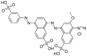 2-methoxy-6-sulpho-4-[[7-sulpho-4-[(3-sulphophenyl)azo]-1-naphthyl]azo]naphthalene-1-diazonium chloride|