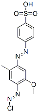 p-[[4-(chloroazo)-5-methoxy-o-tolyl]azo]benzenesulphonic acid Struktur