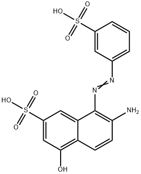 7-amino-4-hydroxy-8-[(3-sulphophenyl)azo]naphthalene-2-sulphonic acid Structure