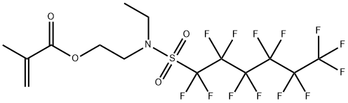 2-[ethyl[(tridecafluorohexyl)sulphonyl]amino]ethyl methacrylate Structure