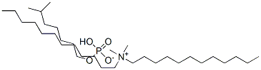 N-十二烷基-N,N-二甲基-1-十二烷铵磷酸单辛酯盐 结构式