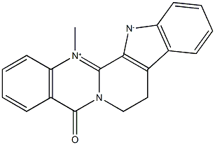 5,7,8,13-テトラヒドロ-14-メチル-5-オキソインドロ[2',3':3,4]ピリド[2,1-b]キナゾリン-14-イウム 化学構造式