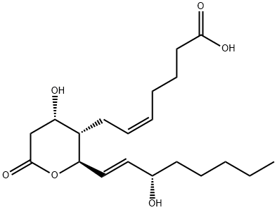 (5Z,13E,15S)-9α,15-ジヒドロキシ-11-オキソトロンボキサ-5,13-ジエン-1-酸 化学構造式