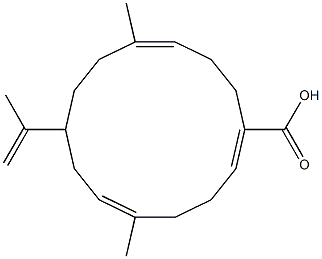 5,11-Dimethyl-8-(1-methylethenyl)-1,5,11-cyclotetradecatriene-1-carboxylic acid 结构式