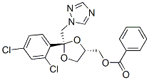cis-2-(2,4-dichlorophenyl)-2-(1H-1,2,4-triazol-1-ylmethyl)-1,3-dioxolan-4-ylmethyl benzoate Structure