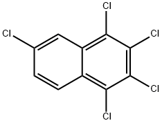 1,2,3,4,6-ペンタクロロナフタレン 化学構造式
