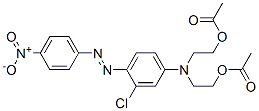 2,2'-[[3-chloro-4-[(4-nitrophenyl)azo]phenyl]imino]bisethyl diacetate Struktur