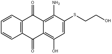 1-amino-4-hydroxy-2-[(2-hydroxyethyl)thio]anthraquinone Struktur