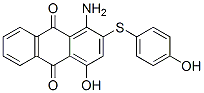 1-amino-4-hydroxy-2-[(4-hydroxyphenyl)thio]anthraquinone Struktur