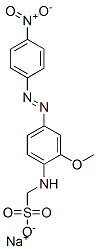 [[2-メトキシ-4-[(4-ニトロフェニル)アゾ]フェニル]アミノ]メタンスルホン酸ナトリウム 化学構造式