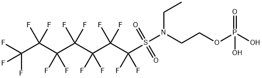 2-[ethyl[(pentadecafluoroheptyl)sulphonyl]amino]ethyl dihydrogen phosphate Structure