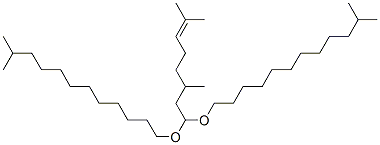 1,1'-[(3,7-dimethyl-6-octenylidene)bis(oxy)]bisisotridecane  Struktur