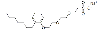 sodium 2-[2-[2-(octylphenoxy)ethoxy]ethoxy]ethanesulphonate Struktur