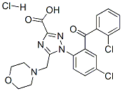 1-[4-chloro-2-(2-chlorobenzoyl)phenyl]-5-(morpholinomethyl)-1H-1,2,4-triazole-3-carboxylic acid monohydrochloride|