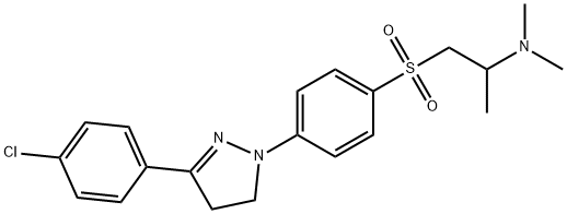 2-[[4-[3-(4-chlorophenyl)-4,5-dihydro-1H-pyrazol-1-yl]phenyl]sulphonyl]-N,N-dimethyl-1-methylethylamine Struktur