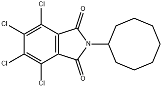4,5,6,7-テトラクロロ-2-シクロオクチル-1H-イソインドール-1,3(2H)-ジオン 化学構造式