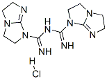 2,3,5,6-テトラヒドロ-N-[イミノ[(2,3,5,6-テトラヒドロ-1H-イミダゾ[1,2-a]イミダゾール)-1-イル]メチル]-1H-イミダゾ[1,2-a]イミダゾール-1-カルボイミドアミド·塩酸塩 化学構造式