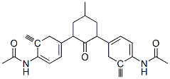N,N'-[(5-methyl-2-oxo-1,3-cyclohexanediylidene)bis(methylidyne-4,1-phenylene)]bis(acetamide) Structure