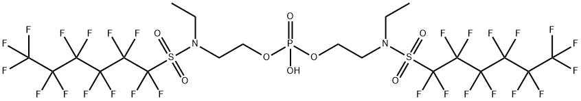 N,N'-[phosphinicobis(oxyethylene)]bis[N-ethyltridecafluorohexanesulphonamide] Struktur