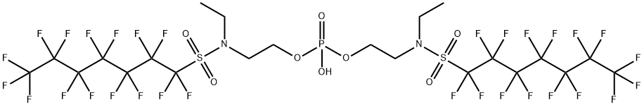 bis[2-[ethyl[(pentadecafluoroheptyl)sulphonyl]amino]ethyl] hydrogen phosphate Structure