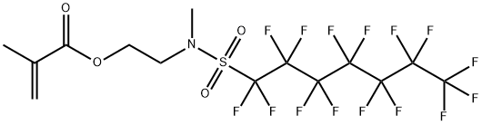 2-メチルプロペン酸2-[メチル[(ペンタデカフルオロヘプチル)スルホニル]アミノ]エチル 化学構造式