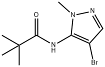 N-(4-bromo-1-methyl-1H-pyrazol-5-yl)-2,2-dimethylpropanamide Struktur