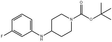 4-((3-フルオロフェニル)アミノ)ピペリジン-1-カルボン酸TERT-ブチル 化学構造式