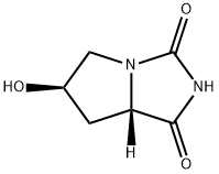 (6R,7AS)-6-羟基四氢-1H-吡咯并[1,2-C]咪唑-1,3(2H)-二酮,67943-20-8,结构式