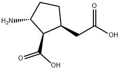 Cyclopentaneacetic acid, 3-amino-2-carboxy-, (1S,2R,3R)- (9CI) 结构式