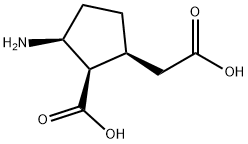 Cyclopentaneacetic acid, 3-amino-2-carboxy-, (1S,2R,3S)- (9CI) 结构式