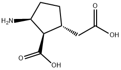 Cyclopentaneacetic acid, 3-amino-2-carboxy-, (1R,2R,3S)- (9CI) 结构式
