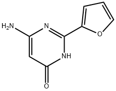 4(3H)-PyriMidinone, 6-aMino-2-(2-furanyl)- 化学構造式