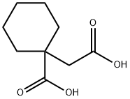1-(カルボキシメチル)シクロヘキサン-1-カルボン酸 化学構造式