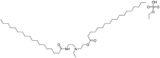 2-[ethyl[2-(stearoylamino)ethyl]amino]ethyl stearate mono(ethyl sulphate)  Struktur