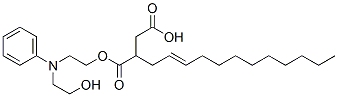1-[2-[(2-hydroxyethyl)anilino]ethyl] hydrogen 2-dodecenylsuccinate 化学構造式