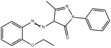 4-[(2-ethoxyphenyl)azo]-2,4-dihydro-5-methyl-2-phenyl-3H-pyrazol-3-one 结构式