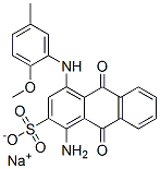 1-アミノ-9,10-ジヒドロ-4-[(2-メトキシ-5-メチルフェニル)アミノ]-9,10-ジオキソ-2-アントラセンスルホン酸ナトリウム 化学構造式